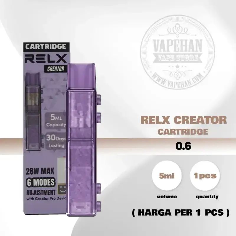 Jual Replacement Cartridge Relx Creator Pod 0.6 Ohm 5ml Authentic By Relx  Di Seller Vapehan Store - Vapehan Store - Kota Jakarta Timur | Blibli