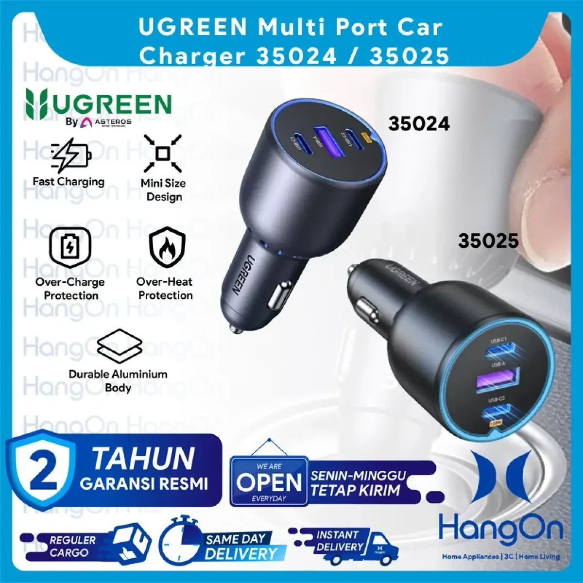 Promo Ugreen 35024 / 35025 Car Charger Mobil Pd Type C Fast Charging ...