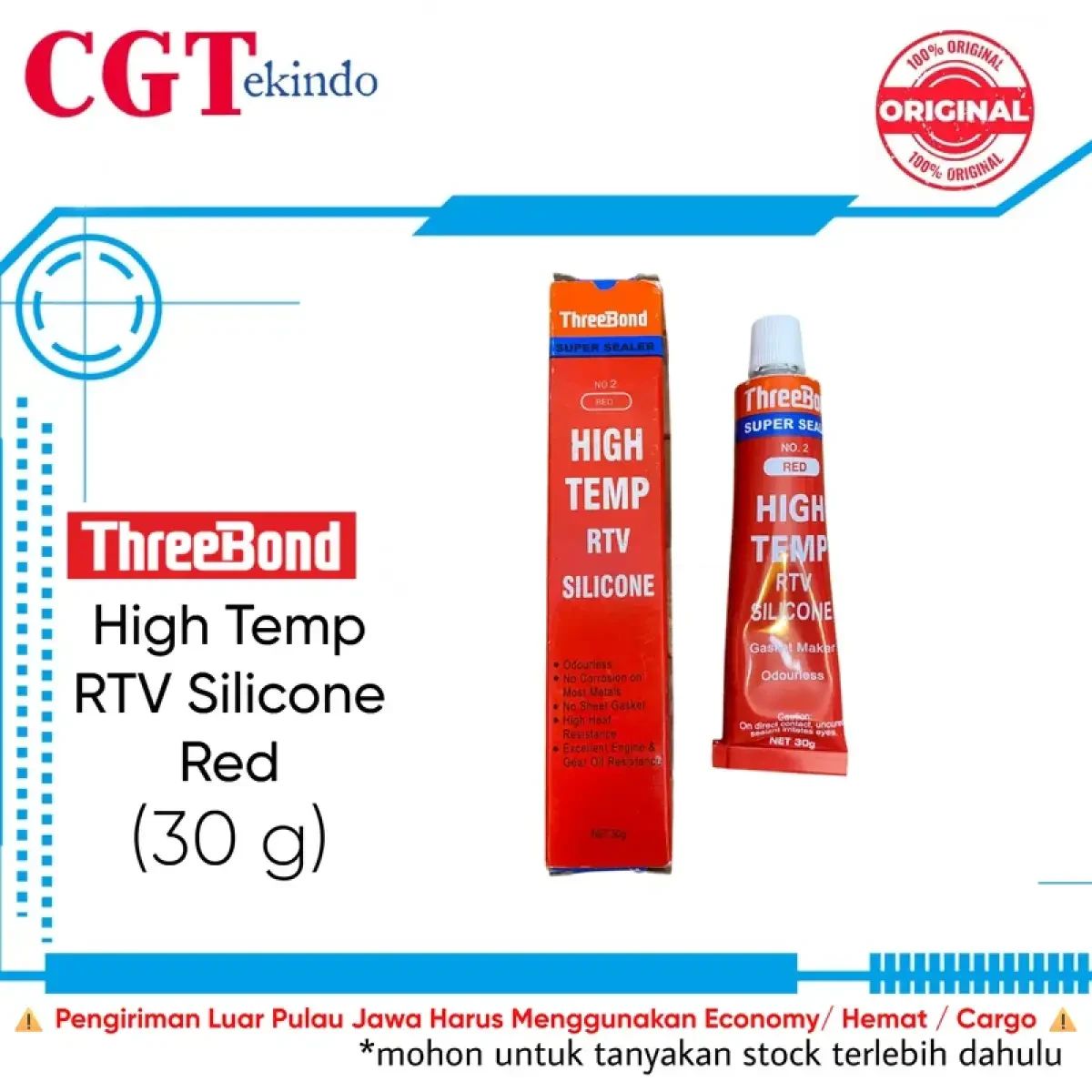 Jual Lem Paking Threebond Red 30gr Super Sealer Merah - Silicone Gasket ...