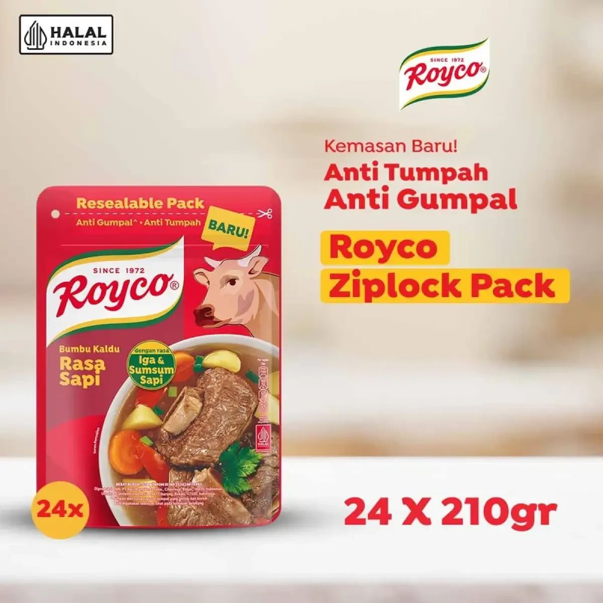 Jual [baru!] Royco Ziplock Pack Bumbu Kaldu Penyedap Rasa Sapi Dengan ...