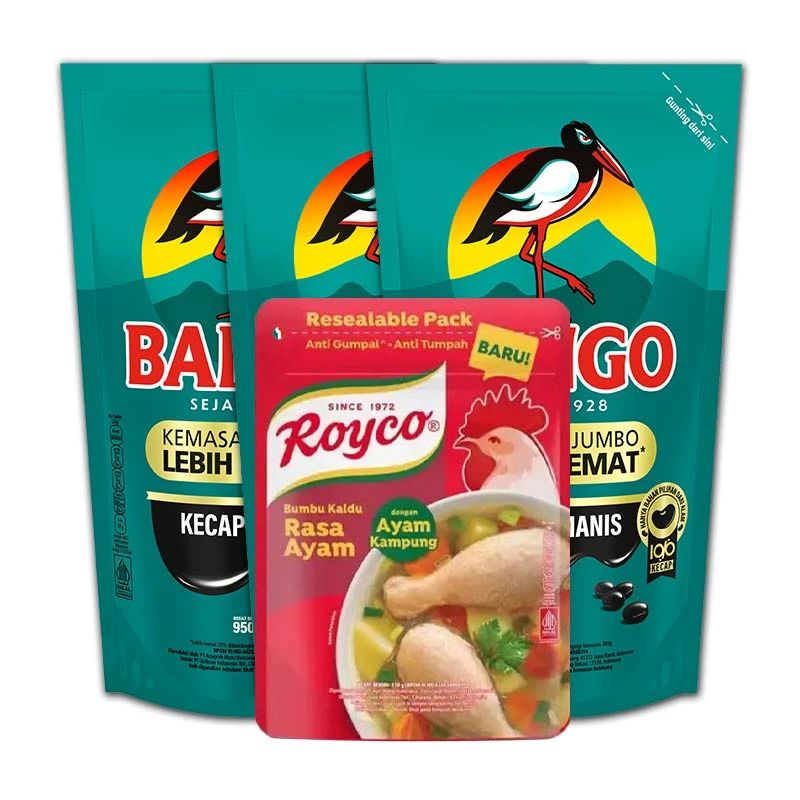 Promo [bundle Hemat] - Bango Kecap Manis 950 G/ 735 Ml X 3 Pcs + Royco ...