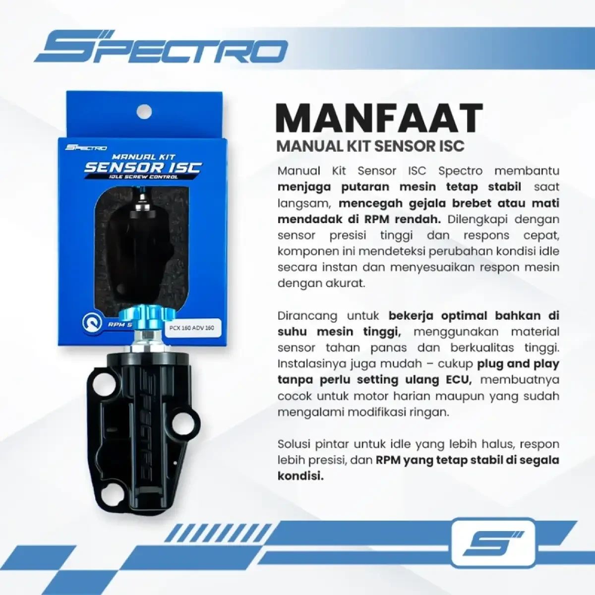 Jual Spectro Sensor Langsam Isc Pcx 160 Adv 160 New Kiz Idle Screw ...