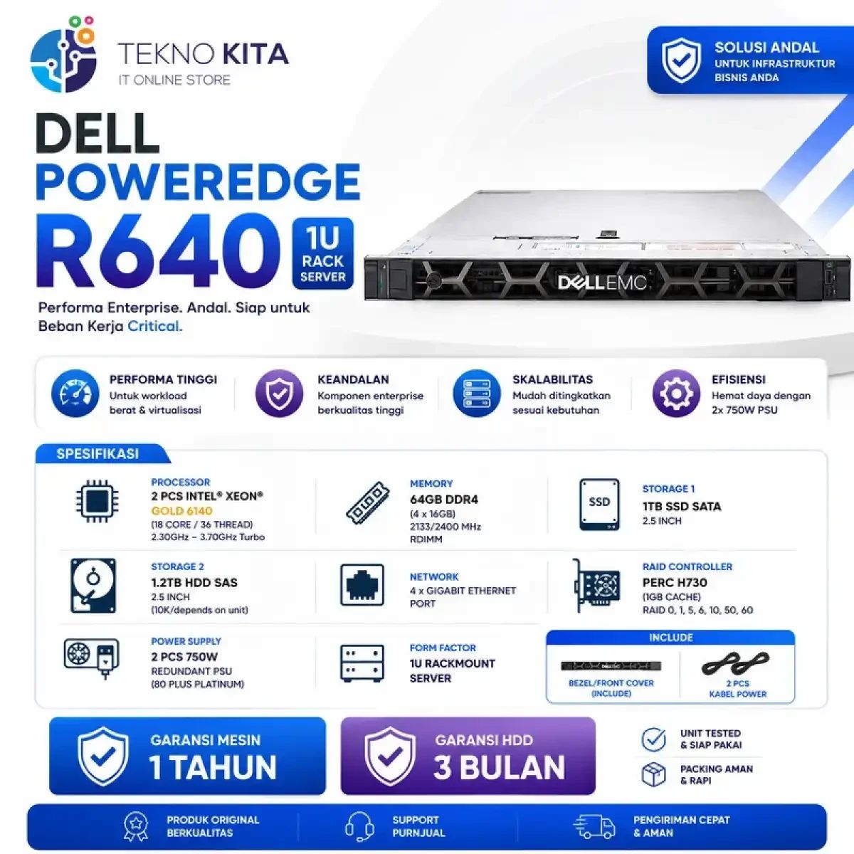 Poweredge R640 🔥 Harga & Spesifikasi Terbaru September 2026