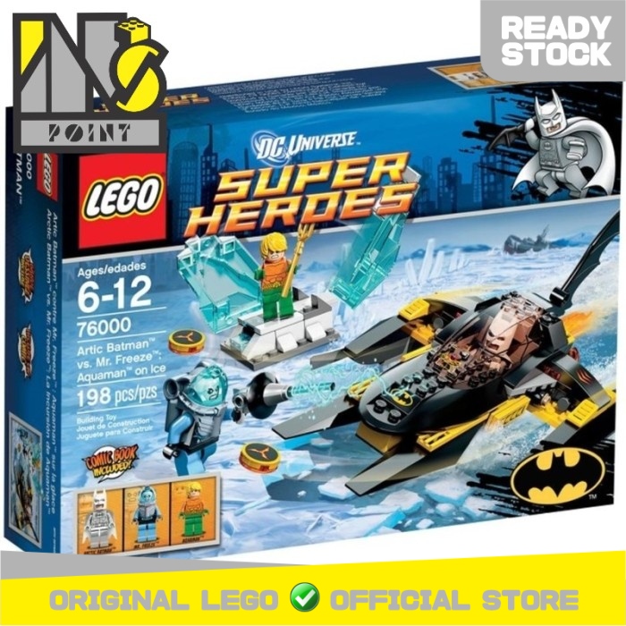 LEGO Arctic Batman Vs Aquaman On Ice 76000 Mainan Blok Puzzle