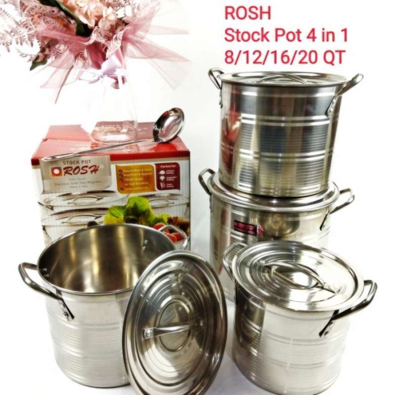 Jual Panci Stock Pot Panci Stainless Steel Rosh Set Panci