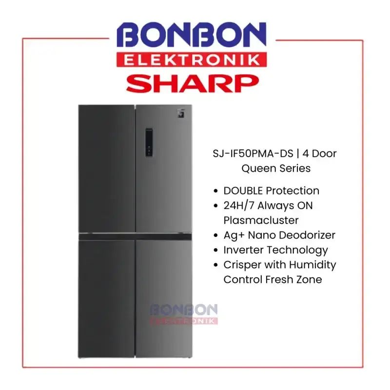 Jual Sharp Kulkas Multidoor 4 Pintu Sjif50pmads / Sj-if50pma-ds ...