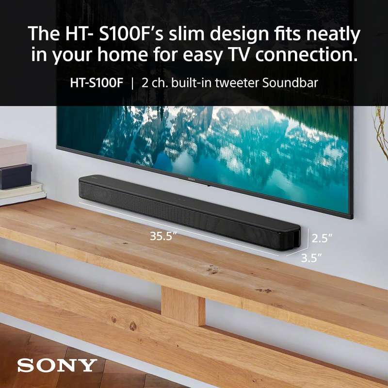 SONY CENTER Sony HT-S100F 2ch Single Soundbar with Bluetooth® Technology  Black