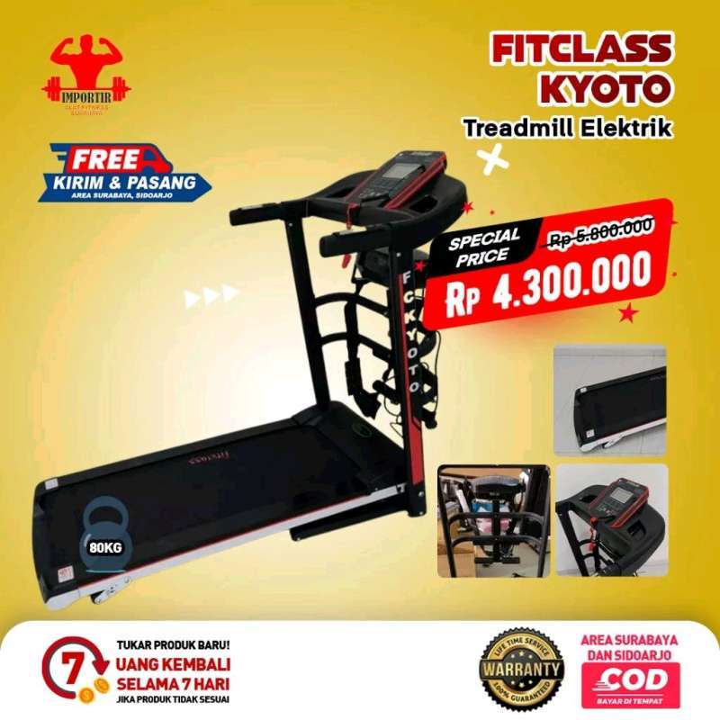 Promo Alat Fitness alat Olahraga Treadmill Elektrik Lari Alat Fitness Fc Kyoto 4f Olahraga Fitnes Bisa Cod Diskon 28 Di Seller Importir Alat Fitness Surabaya Dukuh Kupang Kota Surabaya Blibli