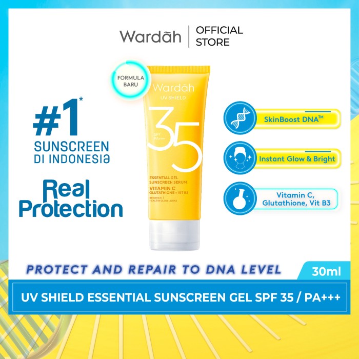 Promo Wardah UV Shield Essential Sunscreen Gel SPF 35 Diskon 24% di