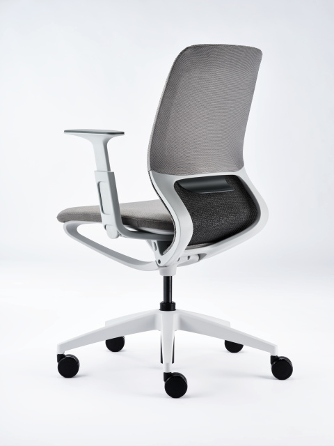 Sedus Se:motion, sedia da ufficio, nero, con braccioli, imbottitura in blu, plastica, 950-1065 mm