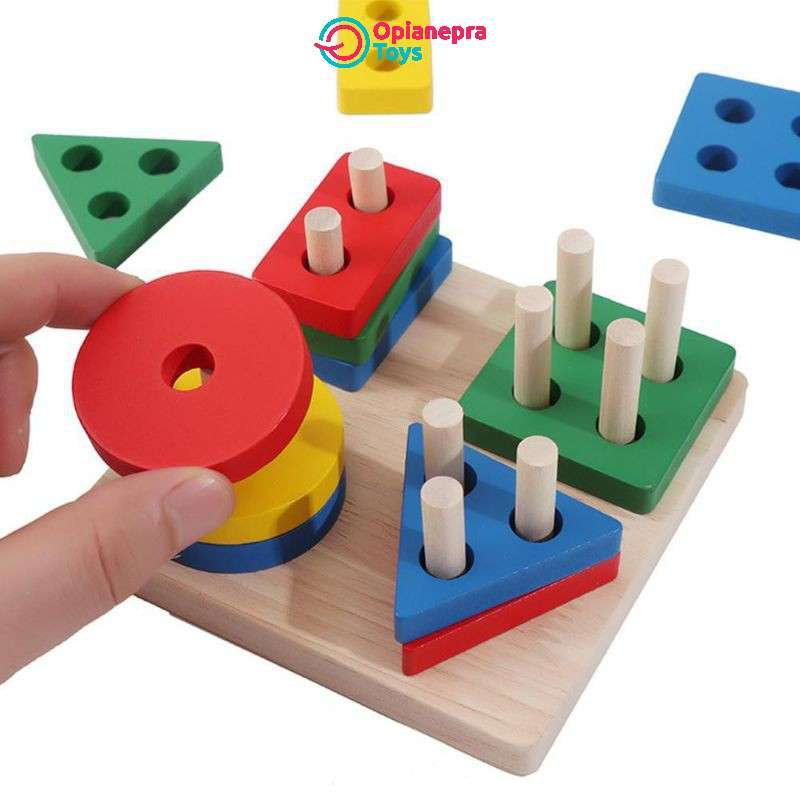 Square Shape Board Promo Onty 4 Square Basic Shape - Geometric Board - Papan Edukasi ...