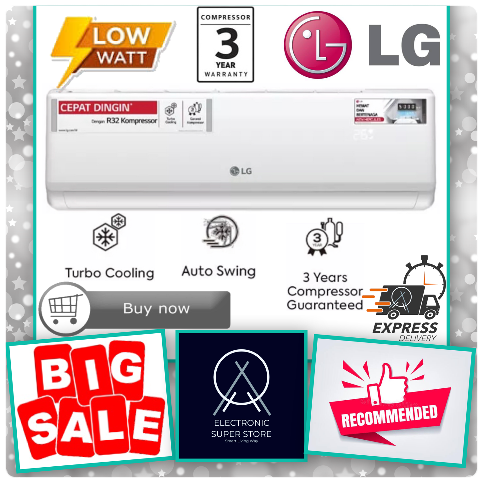 Promo Ac Lg H05tn4 H 05tn4 H05 Tn4 Standard 1/2 Pk New Hercules Turbo