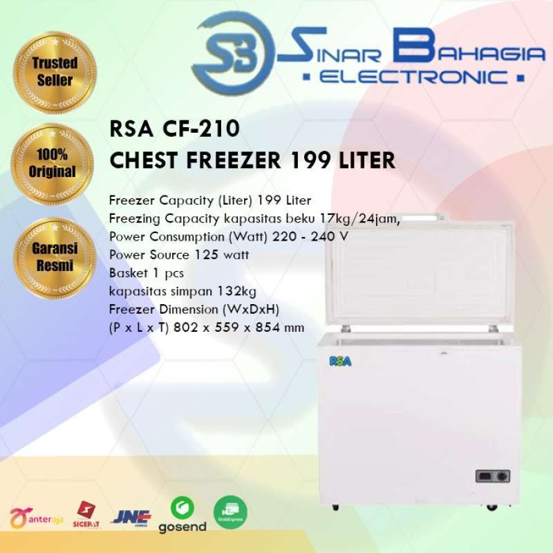 Freezer Rsa Cf 210 Jual Freezer 250 Liter Rsa Original, Murah & Diskon Juli 2024 | Blibli