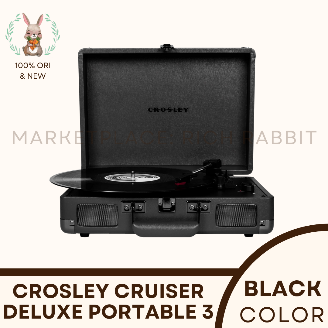Jual Crosley Cr8005dbk Cruiser Deluxe Portable Piringan Hitam Vinyl