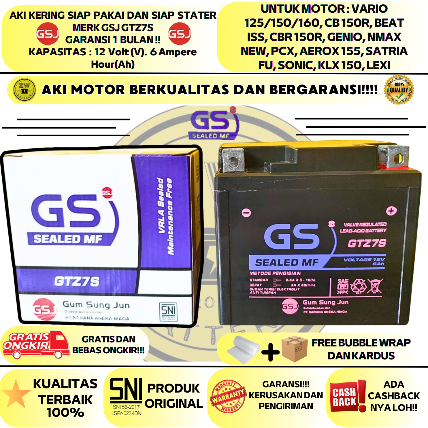 Jual Aki Original Honda Motor Vario 150 Terbaru Dengan Harga Termurah