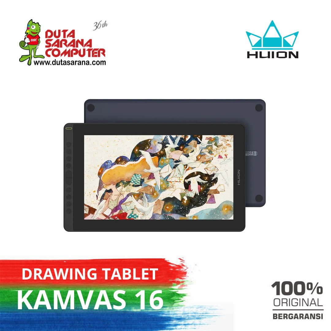 Jual READY NEW Pen Tablet Huion Kamvas 16 (2021) Drawing Pen Tablet