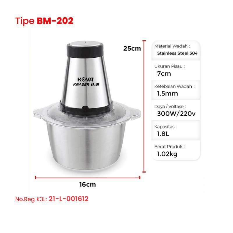 Promo Kova Kraser Meat Grinder Blender Food Chopper Penggiling