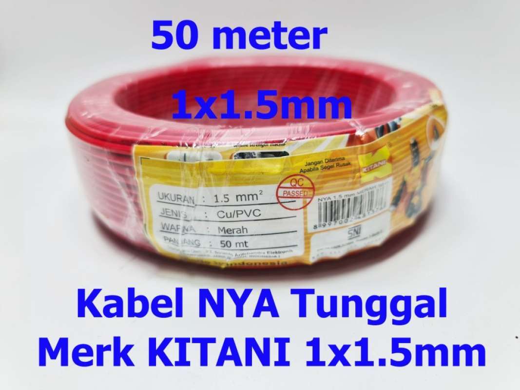 Jual Kabel Nya Tunggal Kitani 1 X 1 5 Mm Panjang 50 Meter - Kabel Engkel Di Seller Florens Electric - Mangga Dua Selatan, Kota Jakarta Pusat