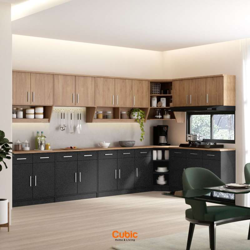 Promo Cubic Kitchen Set 3 Pintu Minimalis / Rak Atas Dapur / Elena Ave ...