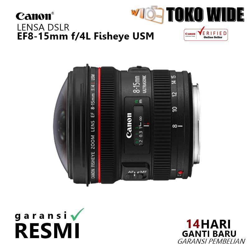[TOKO WIDE] LENSA CANON EF 8-15mm F/4L FISH EYE USM GARANSI RESMI