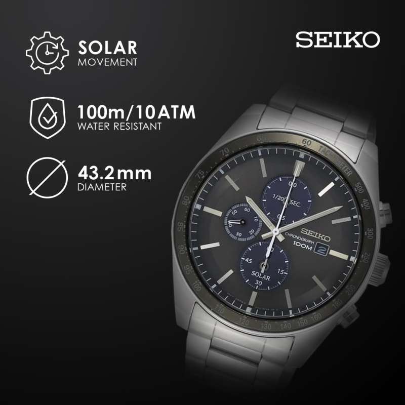 Promo Jam Tangan Pria Seiko Solar Chronograph Black Ssc715p1 Original Diskon 9 Di Seller Seiko Official Store Cideng Kota Jakarta Pusat Blibli