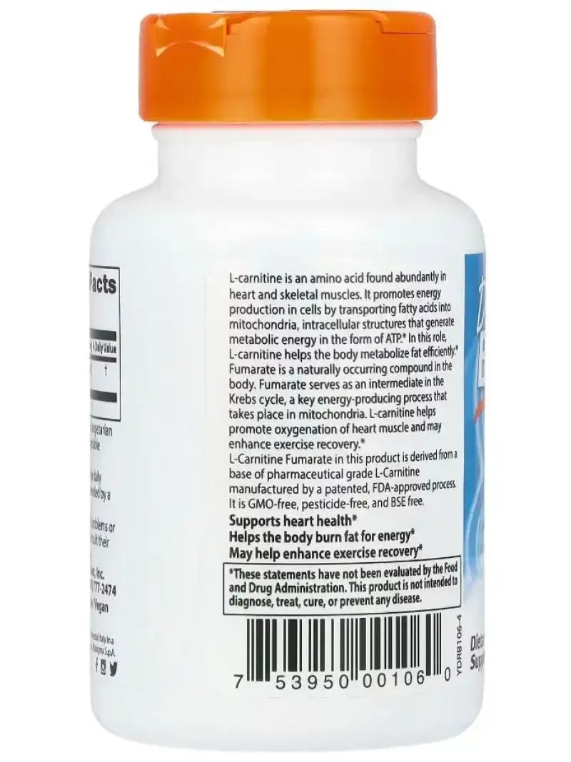 doctor's best best l-carnitine fumarate 855 mg 180 veggie caps Customer reviews for Acetyl-L-Carnitine with Biosint Carnitines 500 Capsules, 60 Ct Doctor's Best L-Carnitine Fuma 