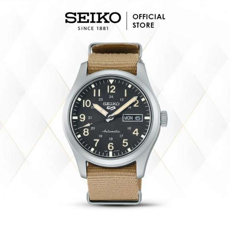 Nylon Strap Seiko Military Watch Solar Jam Tangan Pria Seiko