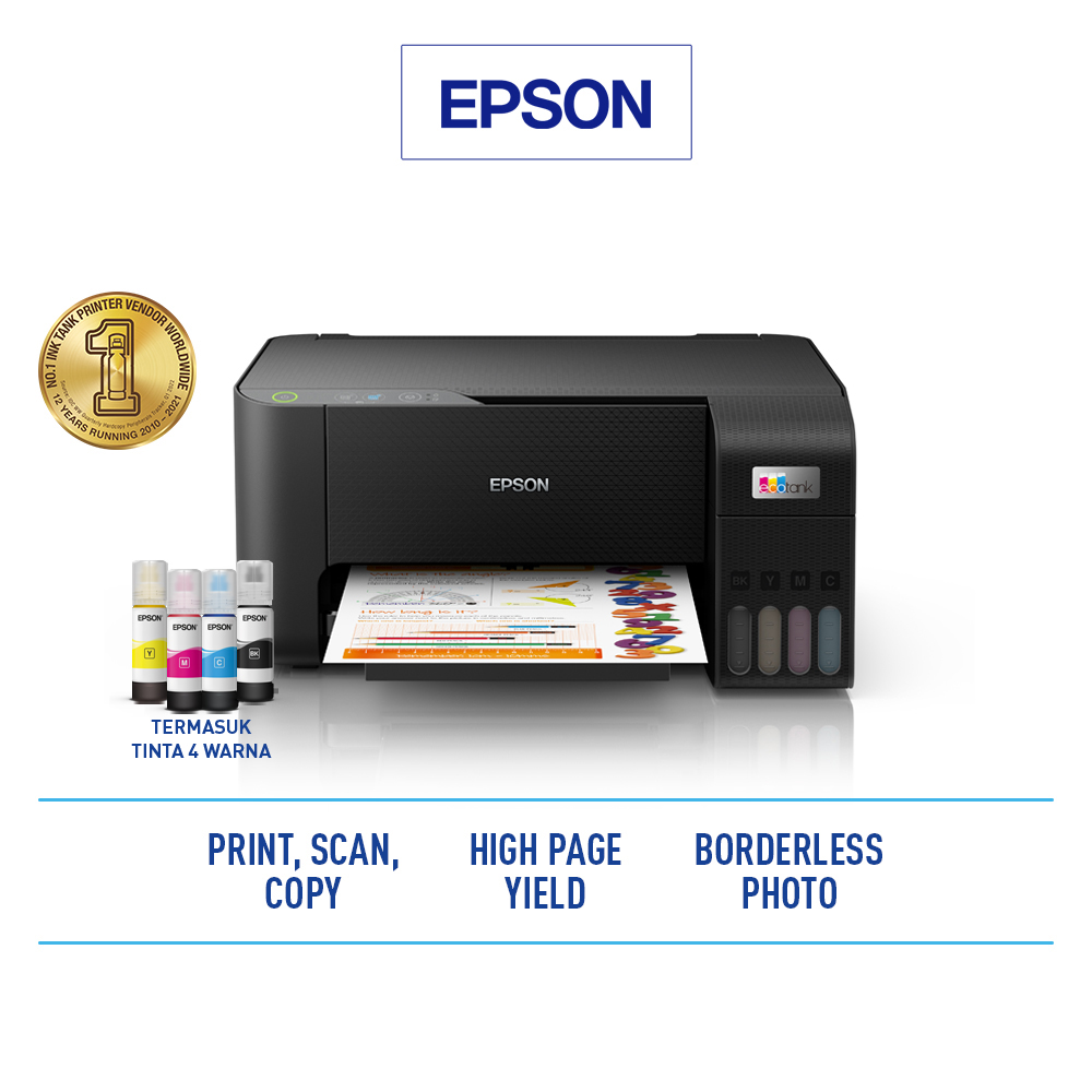Epson EcoTank L3210 A4 All-in-One Ink Tank Printer (Print-Scan-Copy)
