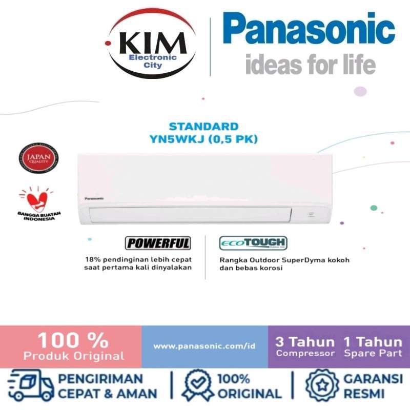 Jual Ac Panasonic 1/2 Pk Yn05wkj Standard 1/2 Pk Turbo Cooling R32
