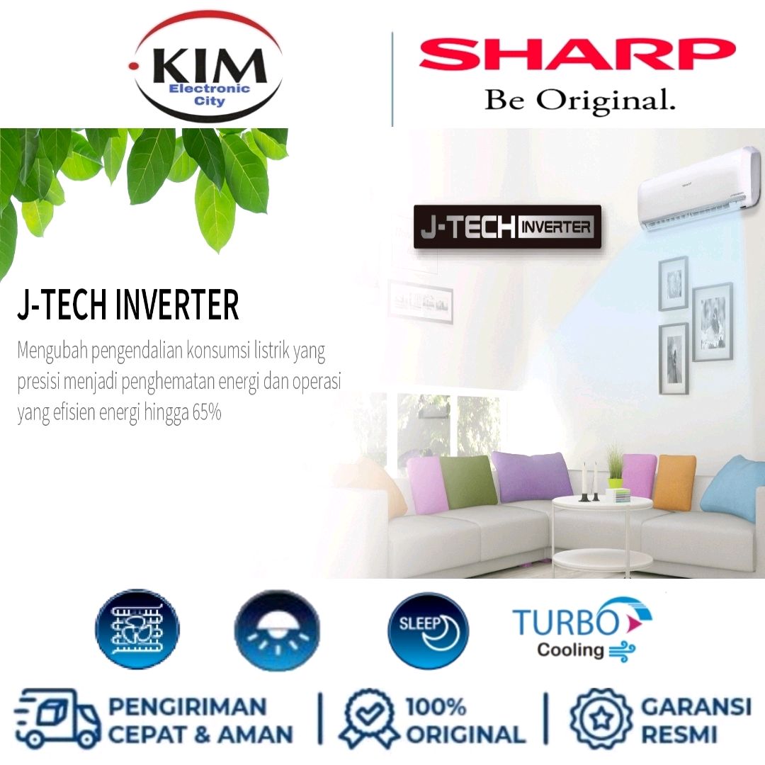 Jual AC SHARP THAILAND 2 PK AH-X18ZY INVERTER J-TECH TURBO COOLING R32 ...