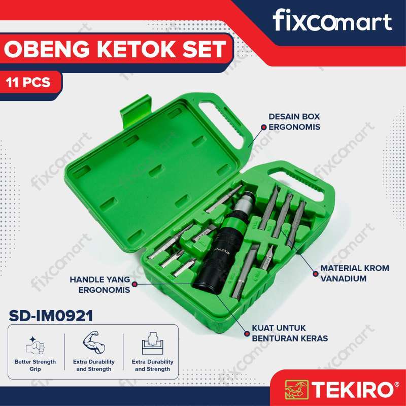 Promo Tekiro Impact Drive Set / Tekiro Obeng Ketok Set 11 ...
