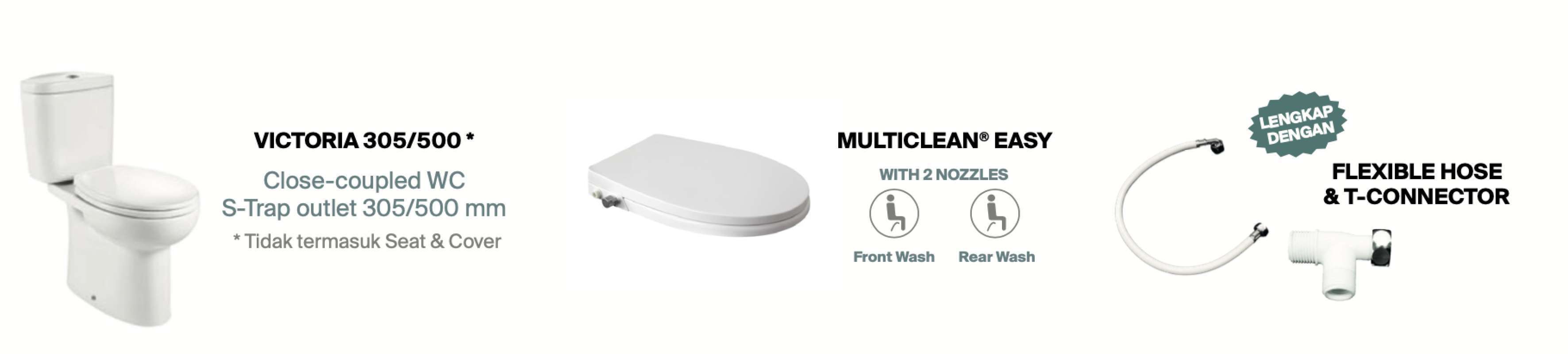 Jual Closet Duduk Kloset Duduk Close Coupled Wc Multiclean Roca ...
