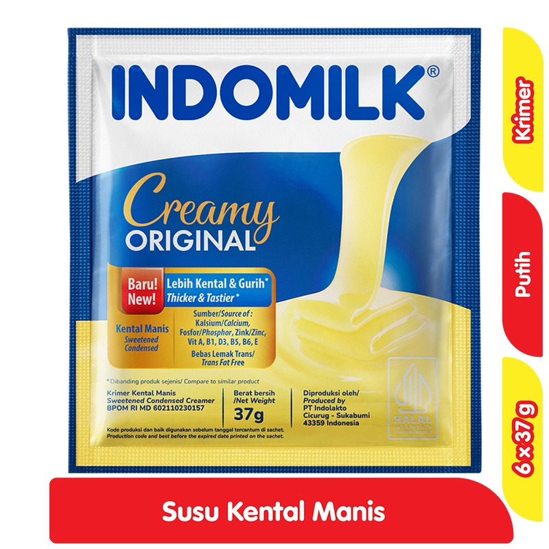 Promo INDOMILK Krimer Kental Manis Putih 37gr RENCENG isi 6 sachet