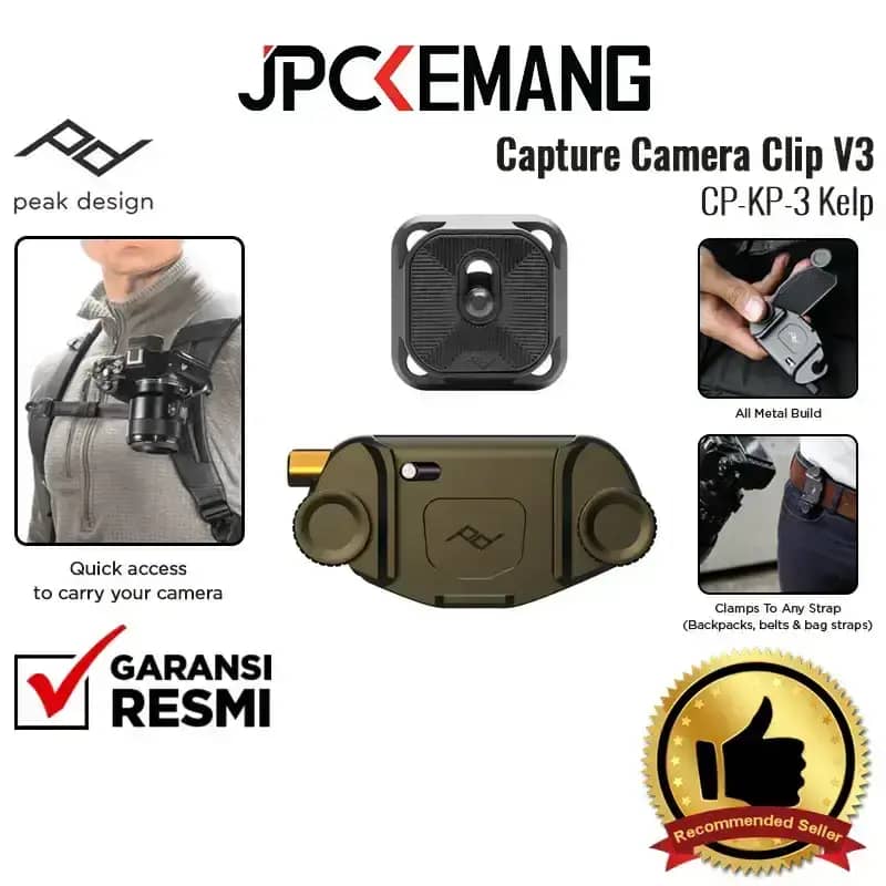 JPC KEMANG Peak Design Capture Camera Clip V3 Quick Release Kamera GARANSI  RESMI