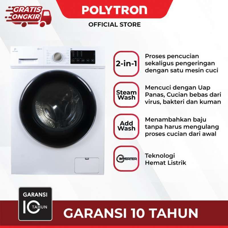 Jual Polytron Wonder Wash Automatic Front Loading Washing Machine 11kg ...