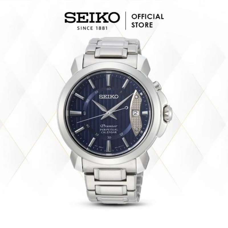 Promo Jam Tangan Pria Seiko Premier Quartz Perpetual Calendar Blue