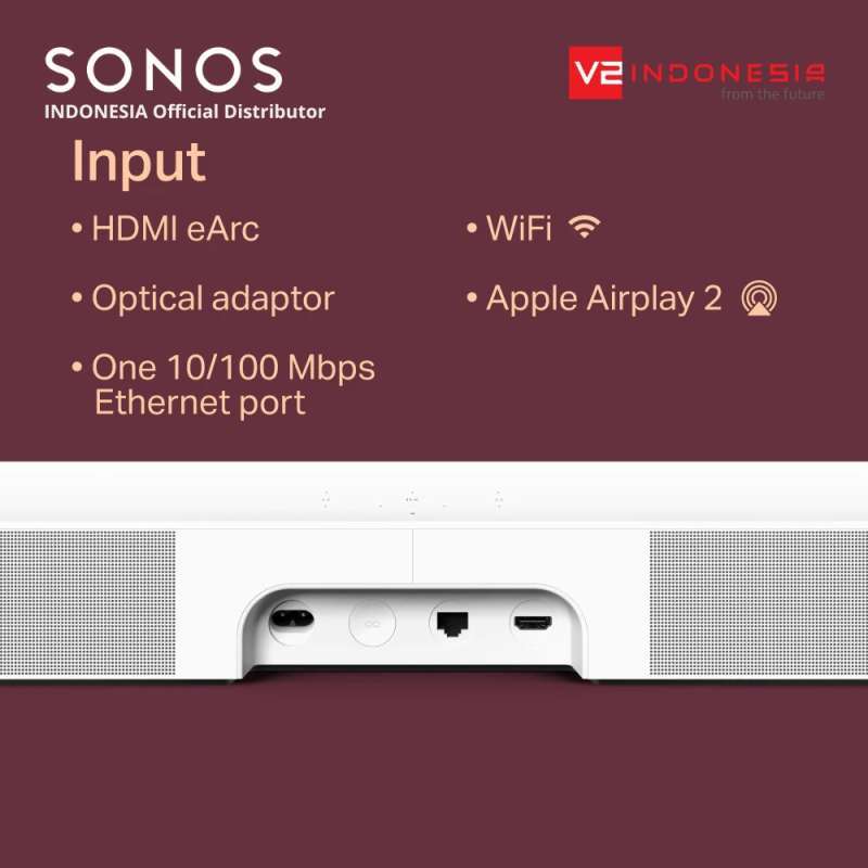 Sonos Beam Gen Soundbar Smart Wireless Speaker With Dolby Atmos For Your  Smart TV White