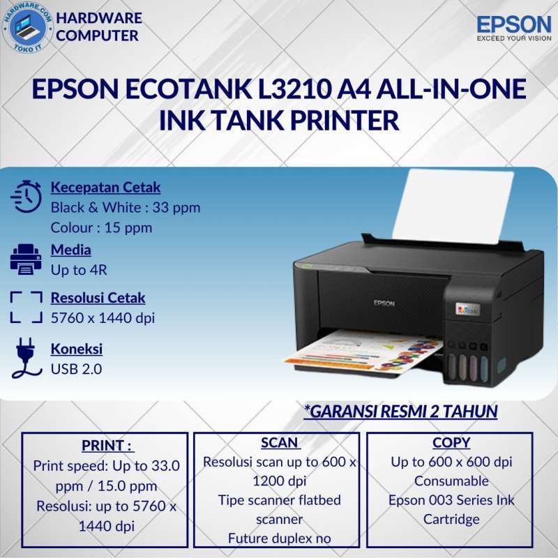 Jual Printer Epson L3210 Harga Original Murah - Harga Diskon Mei 2024 ...