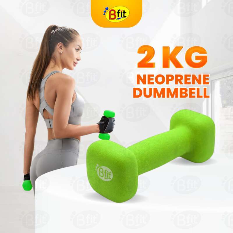 Bfit Neoprene Dumbbell 2kg Neon Green 1pcs