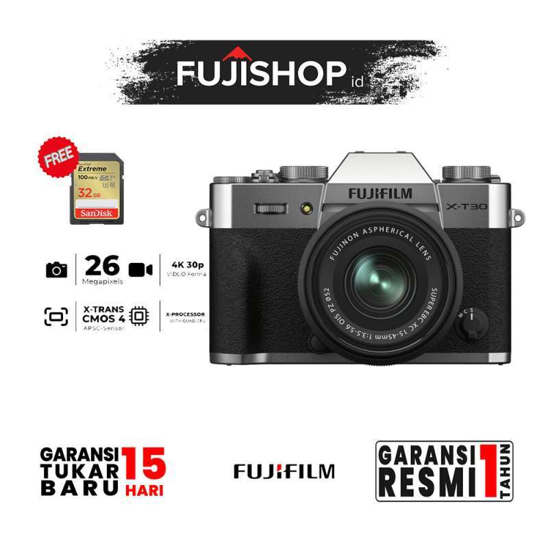 Jual Fujifilm Xt30 Ii Kit 1545mm Fuji Xt30 Mark Ii Kit 1545mm Kamera Mirrorless
