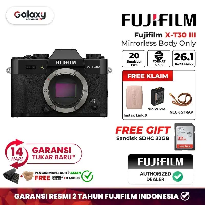 Jual Fujifilm X-t30 Mark Iii Body Only Camera Mirrorless Xt30 3 Garansi ...