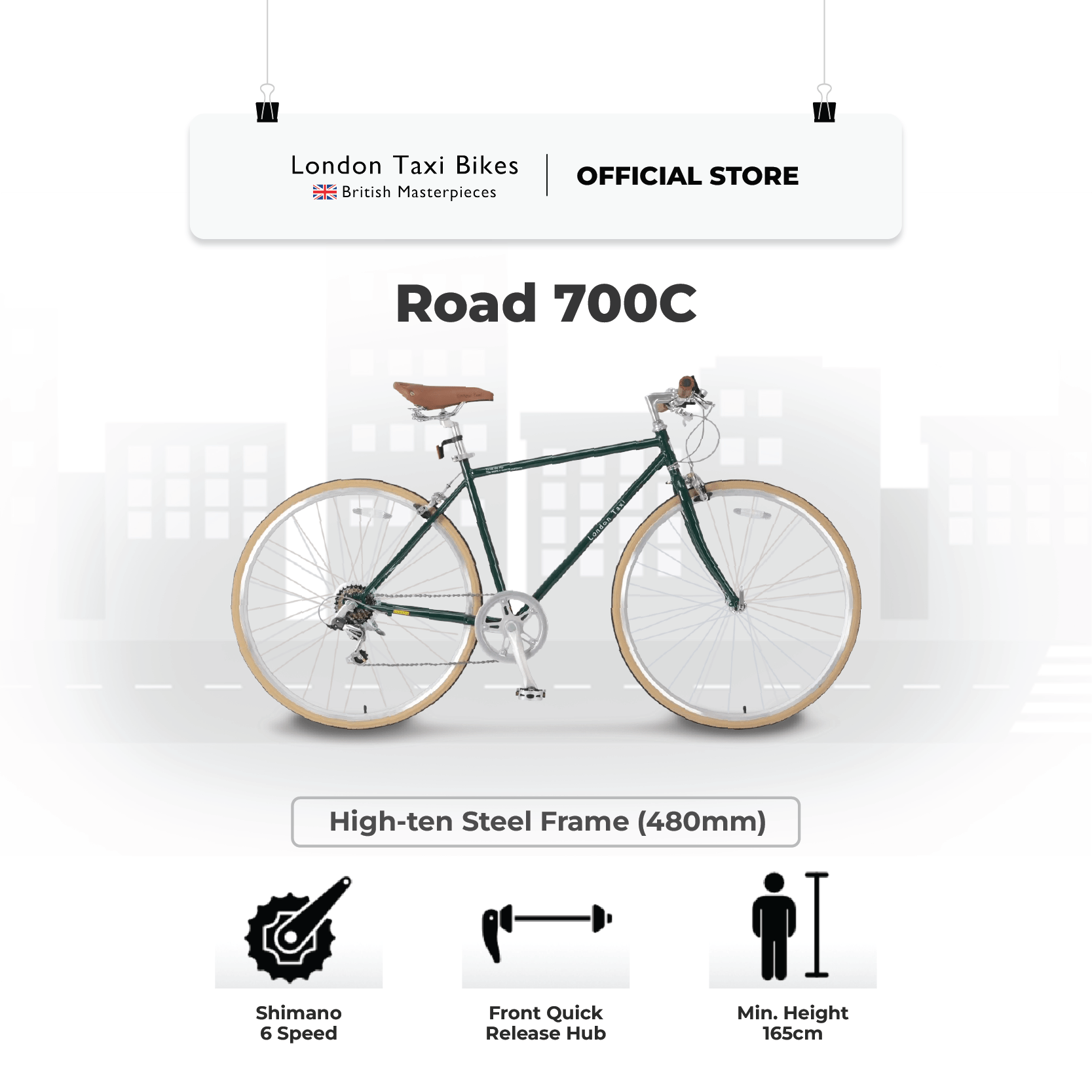 London taxi road bike 700c best sale 6 speed
