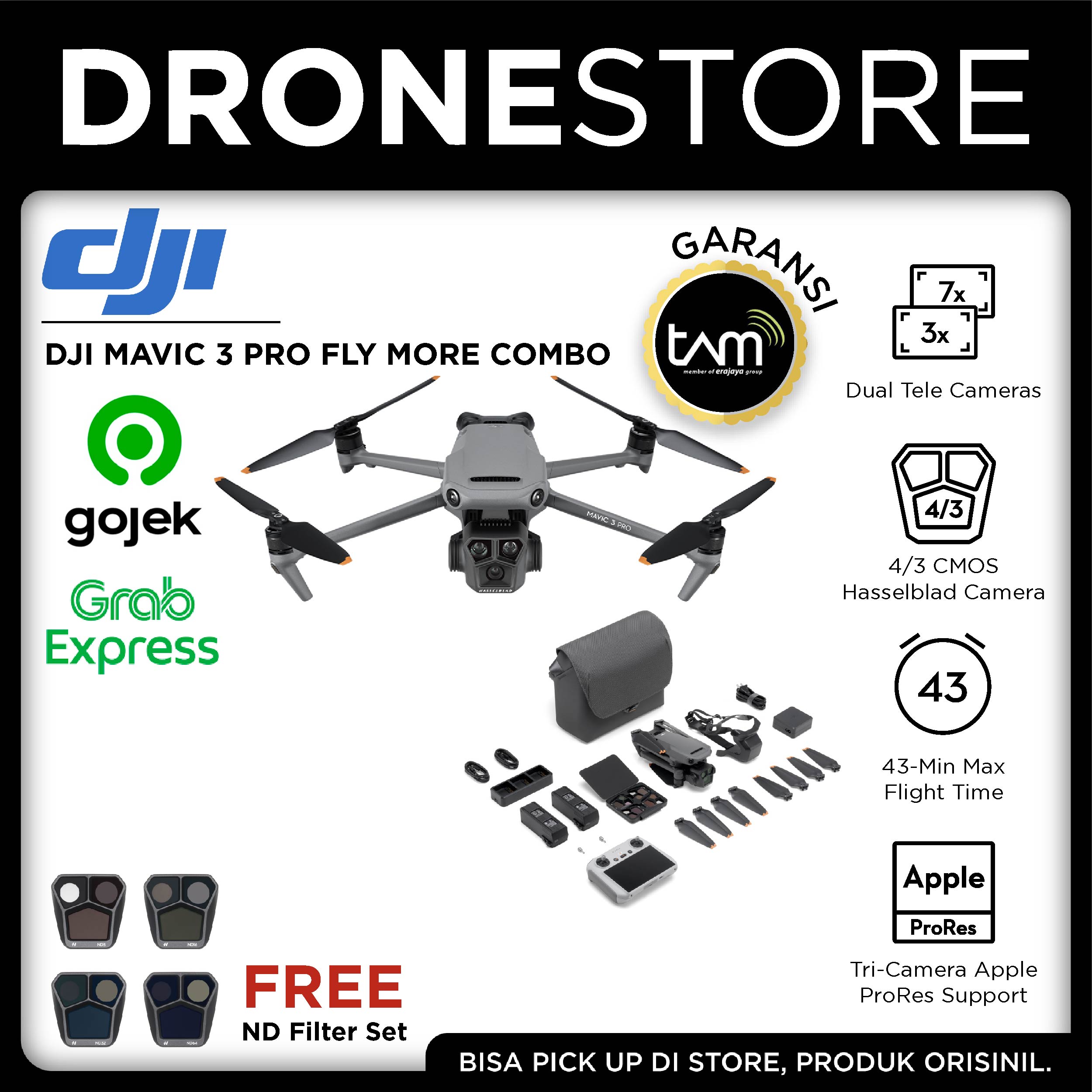 Jual Dji Mavic 3 Fly More Combo Drone Hasselblad Camera 5.1k Original ...