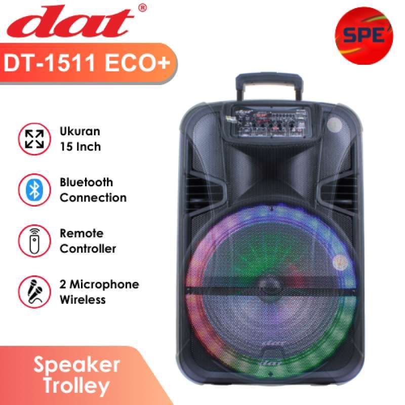 Speaker Portable 15 Inch DAT DT-1511 ECO+ Bluetooth KHUSUS COD MEDAN