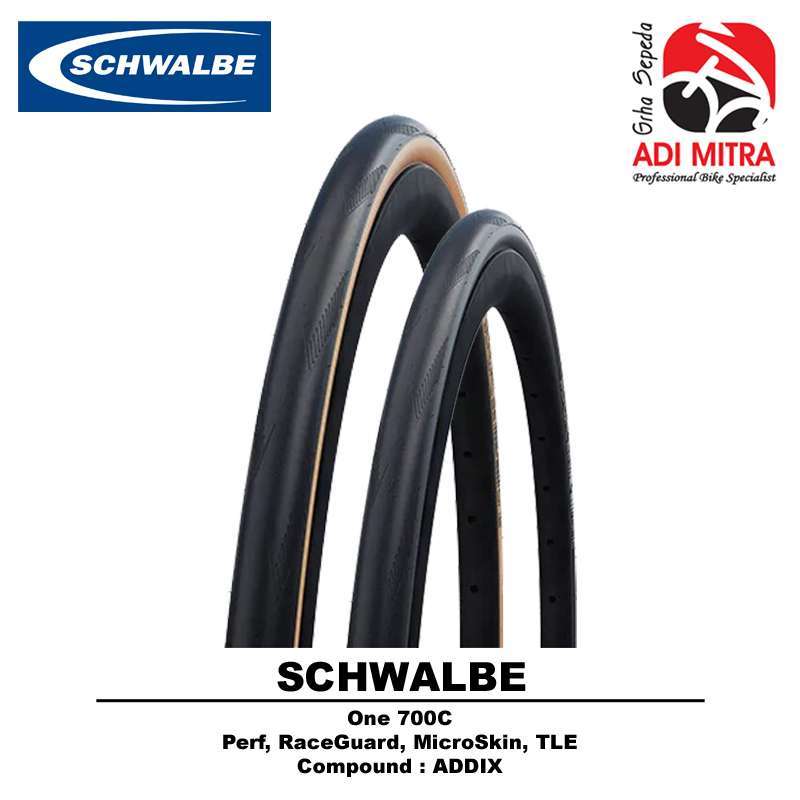 Schwalbe One Tire Kevlar 700C TLE Tubeless Ban Luar Sepeda Balap