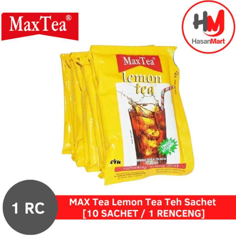 Promo Max Tea Lemon Tea Teh Sachet [10 Sachet / 1 Renceng] Diskon 9% Di ...