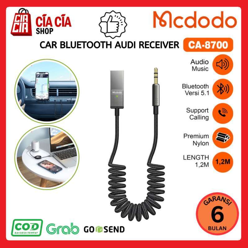 Promo MCDODO CA870 Car Wireless Audio Receiver Bluetooth 5.1 Car