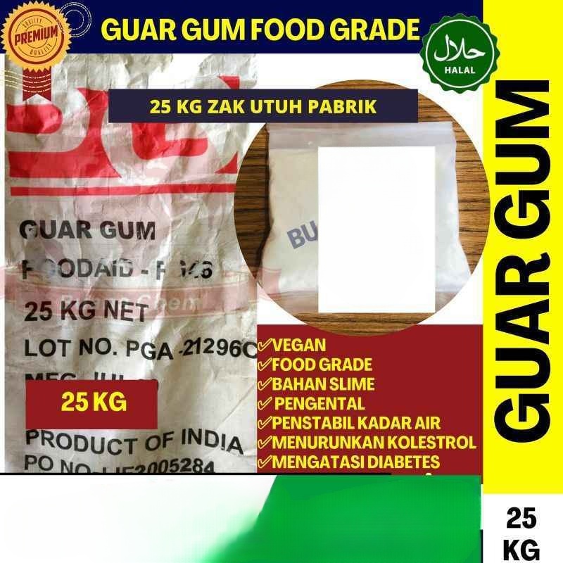 Jual Guar Gum 25 KG ZAK India Premium Guar Gums Food Grade Barrel O Slime Pengental di Seller