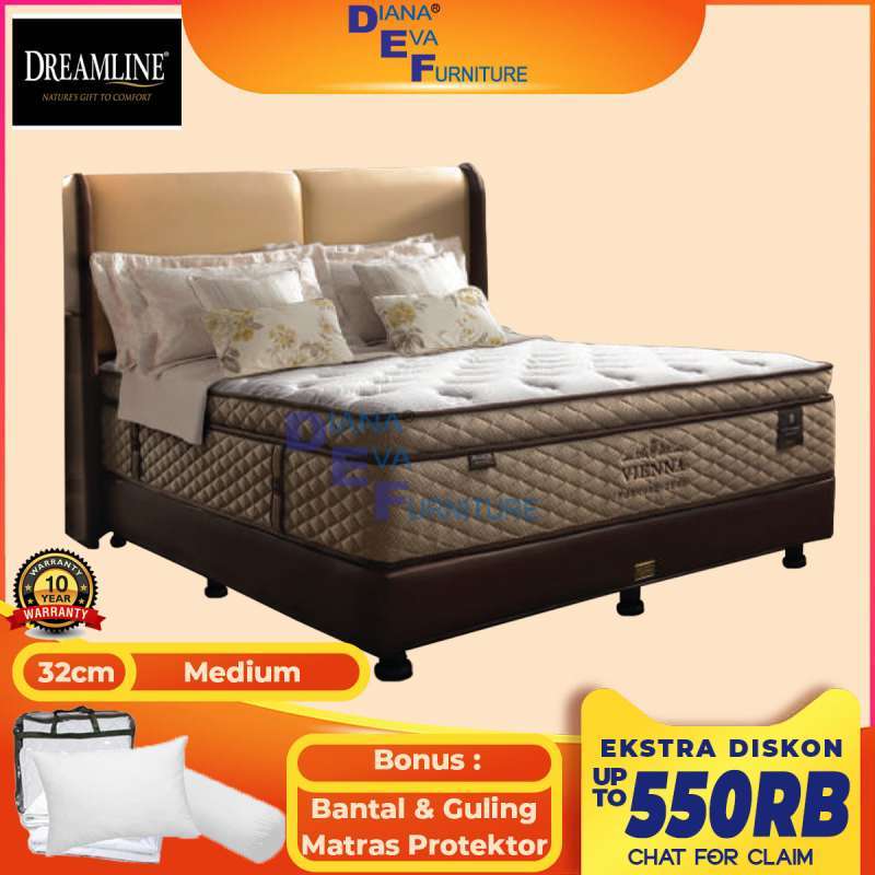 Promo Dreamline Vienna Full Set Kasur Springbed Diskon 65 di Seller