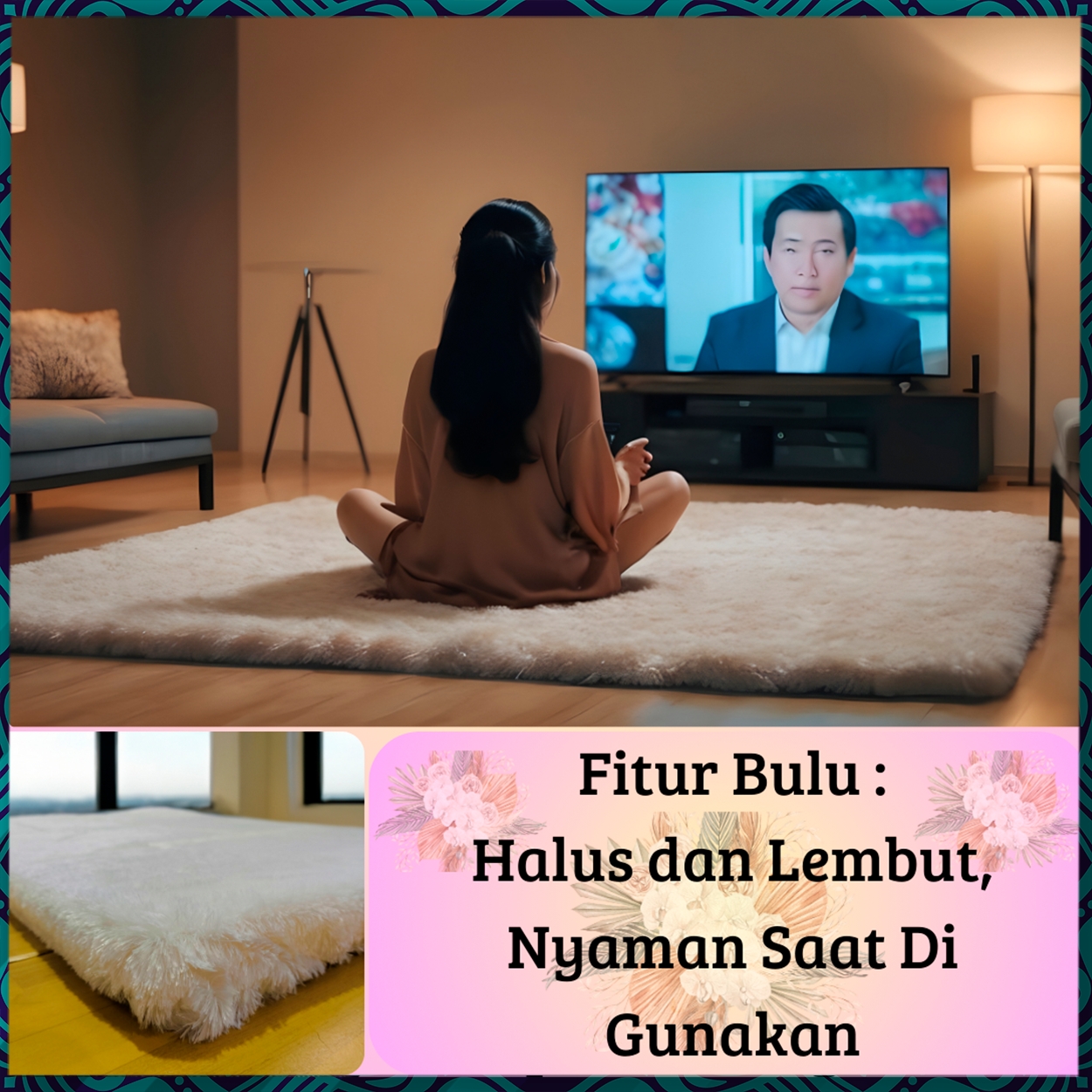 Promo Karpet Bulu Rasfur Ukuran 160x90x3.5cm - Hijau Daun Diskon 3% Di ...